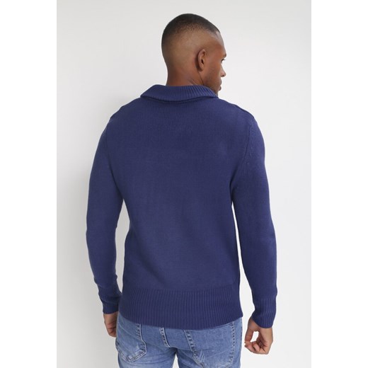 Granatowy Sweter Cretadus M promocja Born2be Odzież