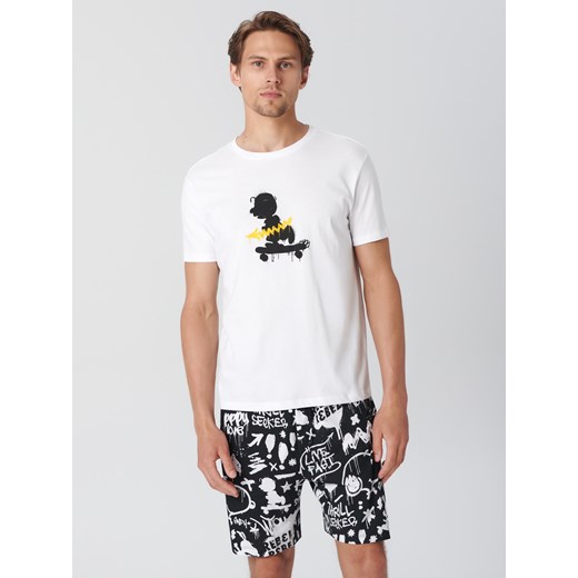 Sinsay - Piżama Snoopy - Biały Sinsay XXL Sinsay
