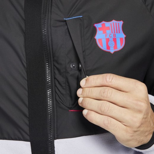 Męska kurtka piłkarska na zimę z zamkiem na całej długości FC Barcelona AWF - Nike XL Nike poland