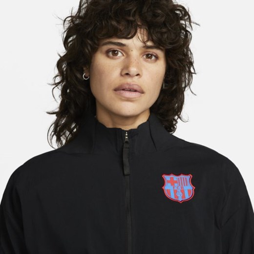 Damska kurtka piłkarska z tkaniny Nike Dri-FIT FC Barcelona - Czerń Nike XL Nike poland