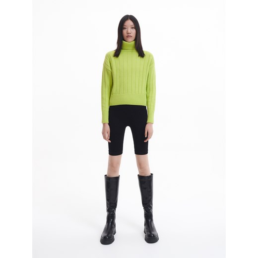Reserved - Sweter w szerokie prążki - Zielony Reserved L Reserved