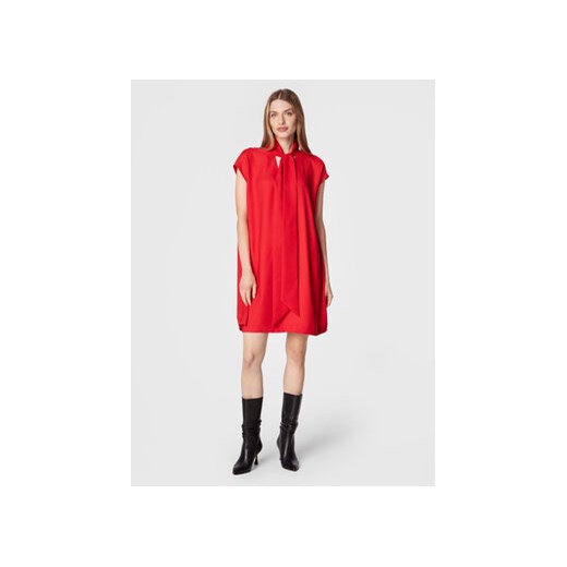 Simple Sukienka koktajlowa SUD509 Czerwony Regular Fit Simple 34 Modivo_marki_wlasne