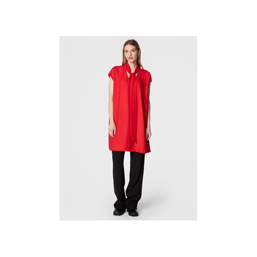 Simple Sukienka koktajlowa SUD509 Czerwony Regular Fit Simple 36 Modivo_marki_wlasne