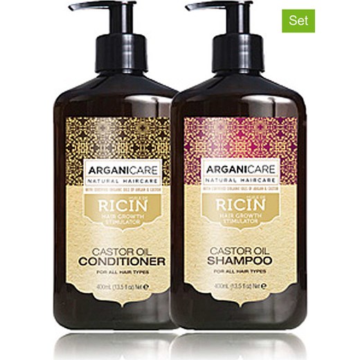 2-częściowy zestaw "Castor Oil" - 2 x 400 ml Argani Care onesize Limango Polska promocja