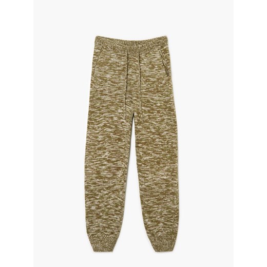Cropp - Dzianinowe joggery - Zielony Cropp M Cropp