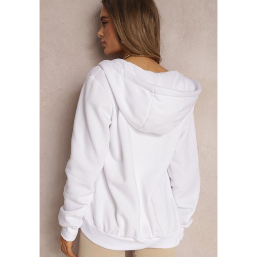 Biała Bluza z Kapturem Harasphei ze sklepu Renee odzież w kategorii Bluzy damskie - zdjęcie 143745655