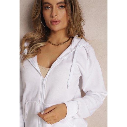 Biała Bluza z Kapturem Harasphei Renee XL okazja Renee odzież