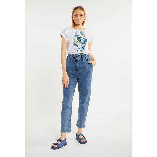 Jeansy typu paperbag 38 MONNARI