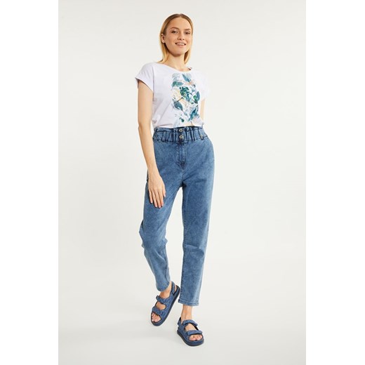 Jeansy typu paperbag 44 MONNARI