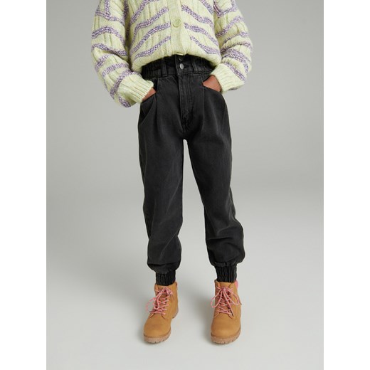 Reserved - Classic denim joggers - czarny ze sklepu Reserved w kategorii Spodnie dziewczęce - zdjęcie 143751699