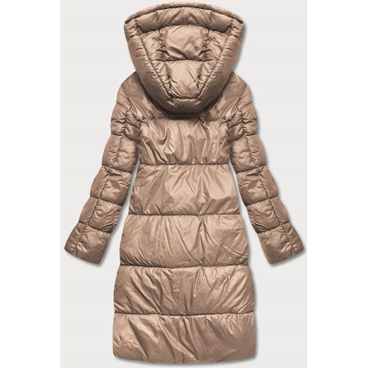 DŁUGA DWUSTRONNA KURTKA ZIMOWA CAMEL/BRĄZ (L22-9852-301/300) Goodlookin.pl M (38) goodlookin.pl