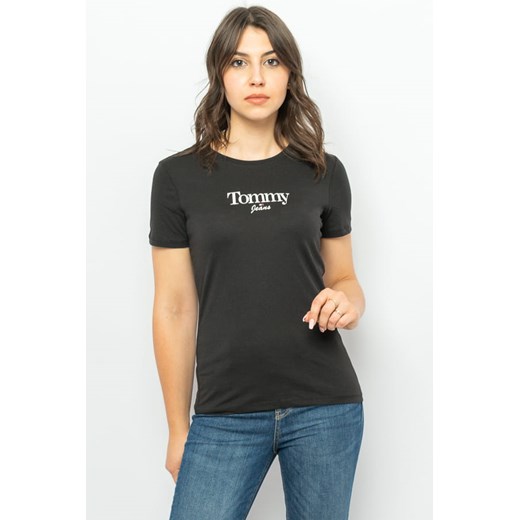 t-shirt damski tommy jeans dw0dw13696 czarny ze sklepu Royal Shop w kategorii Bluzki damskie - zdjęcie 143762019