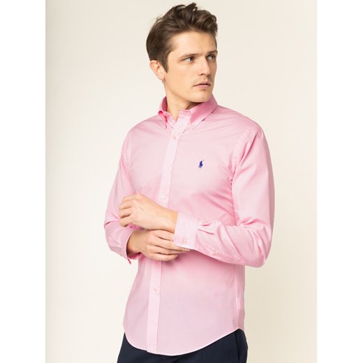 Polo Ralph Lauren Koszula 710737080 Różowy Slim Fit Polo Ralph Lauren XXL okazja MODIVO