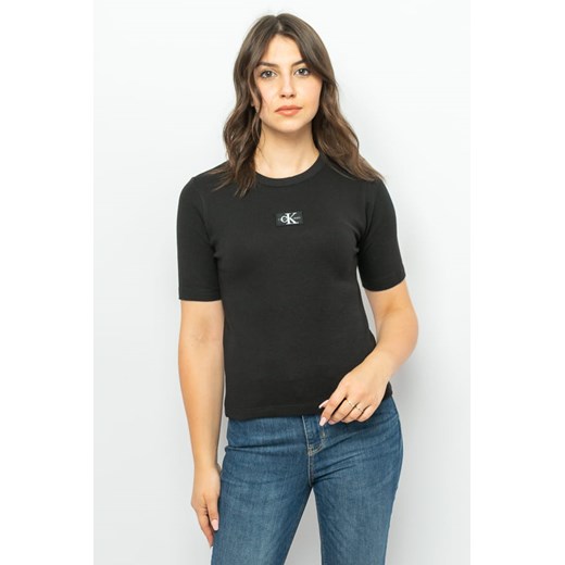 t-shirt damski calvin klein jeans j20j218331 czarny ze sklepu Royal Shop w kategorii Bluzki damskie - zdjęcie 143798146