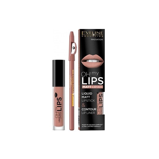 Eveline Oh My Lips zestaw do makijażu ust Liquid Matt Lipstick matowa pomadka Eveline onesize promocja Primodo