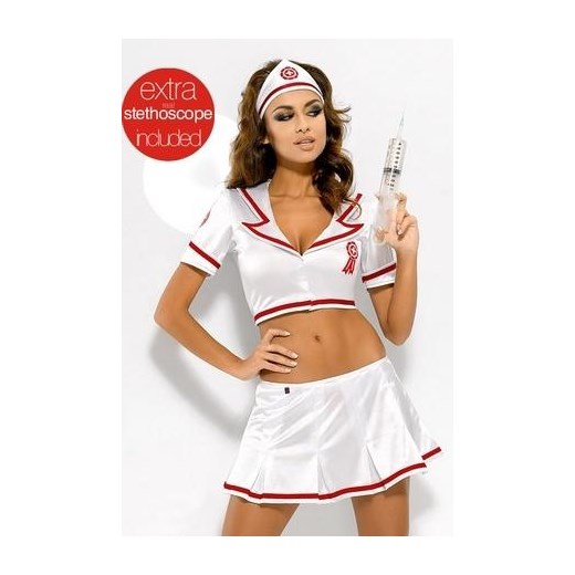 kostium bielizna nocna Obsessive Emergency Skirty Set + stetoskop kostium