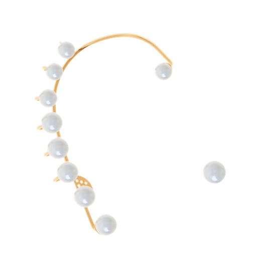 Pearls - nausznica prawa pozłacana z perłą na sztyfcie Lilou One size Lilou