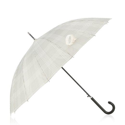 Parasol półautomatyczny szeroki szaro-kremowy ze sklepu WITTCHEN w kategorii Parasole - zdjęcie 144149339