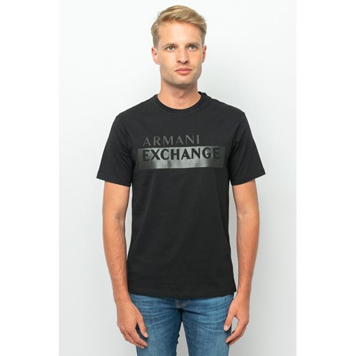 t-shirt męski armani exchange 6lztbe zjgcz czarny ze sklepu Royal Shop w kategorii T-shirty męskie - zdjęcie 144151008