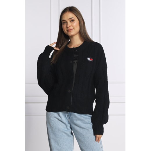 Tommy Jeans Kardigan BADGE CABLE | Oversize fit Tommy Jeans M wyprzedaż Gomez Fashion Store