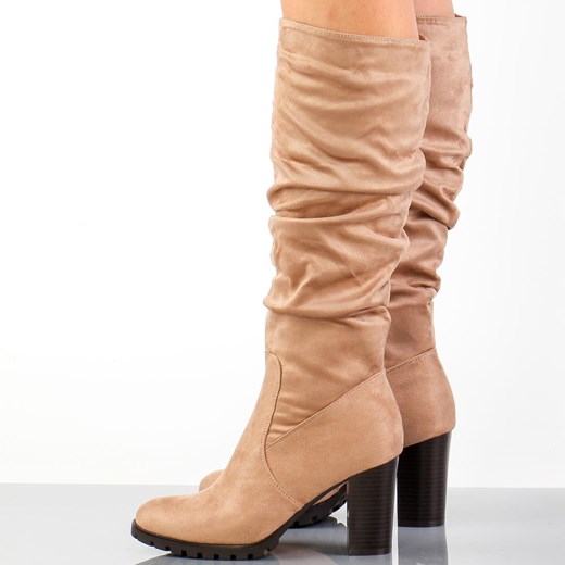 Kozaki damskie Vinceza wiosenne eleganckie zamszowe 