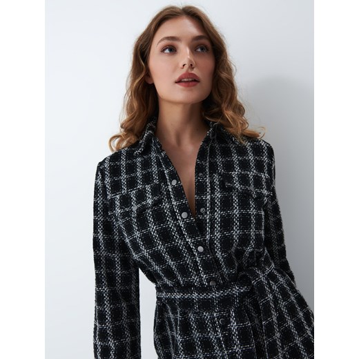 Mohito - Tweedowa sukienka mini - Czarny Mohito 34 Mohito