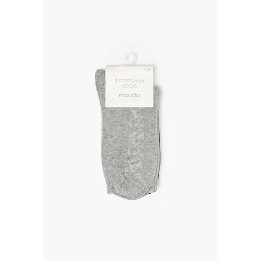 2 pack skarpet z ozdobnym wzorem czarny, szary ze sklepu Moodo.pl w kategorii Skarpetki damskie - zdjęcie 144258016