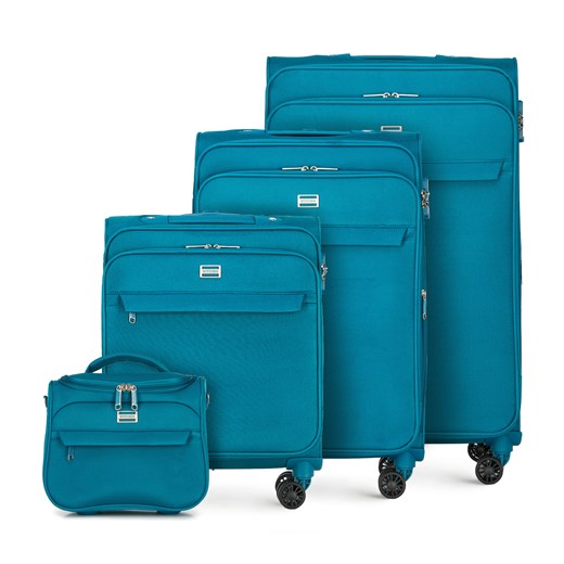 Komplet jednokolorowych walizek miękkich Wittchen WITTCHEN wyprzedaż