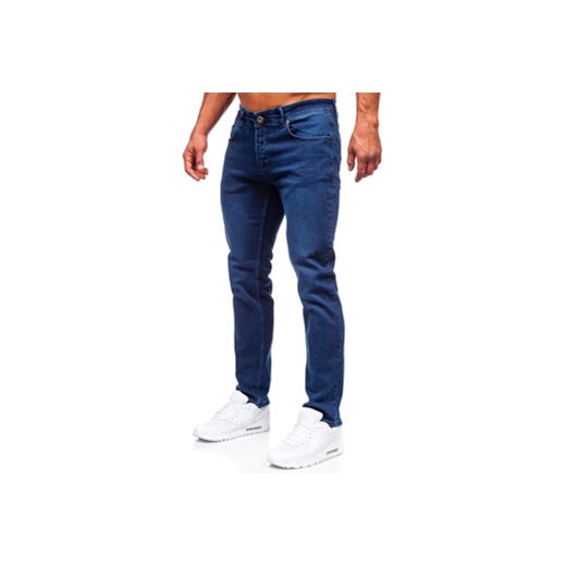 Granatowe spodnie jeansowe męskie regular fit Denley 1133 36/XL promocja Denley