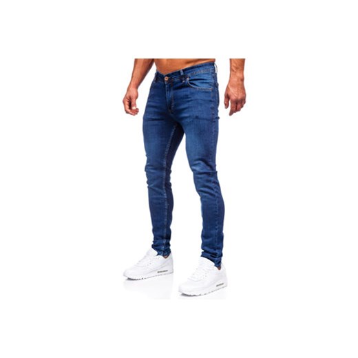Granatowe spodnie jeansowe męskie slim fit Denley 6147 34/L promocja Denley
