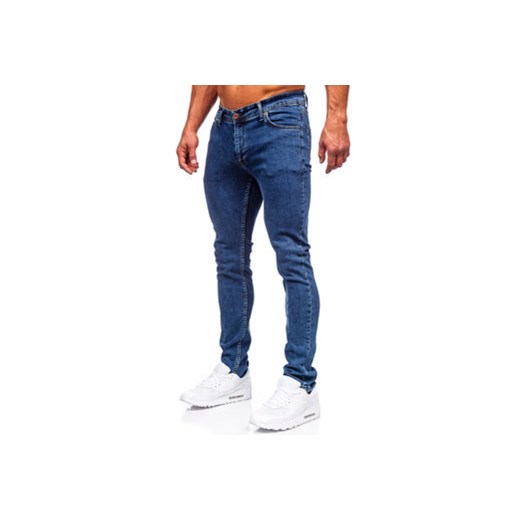 Granatowe spodnie jeansowe męskie slim fit Denley DP52 34/L wyprzedaż Denley