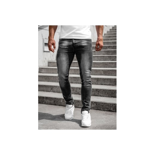Czarne spodnie jeansowe męskie slim fit Denley MP0066N 34/L okazja Denley