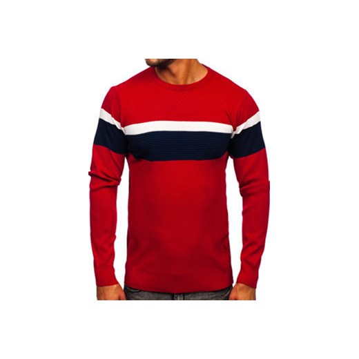 Czerwony sweter męski Denley H2115 M wyprzedaż Denley