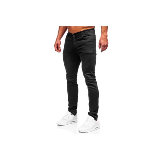 Czarne spodnie jeansowe męskie slim fit Denley 6693S 32/M promocja Denley