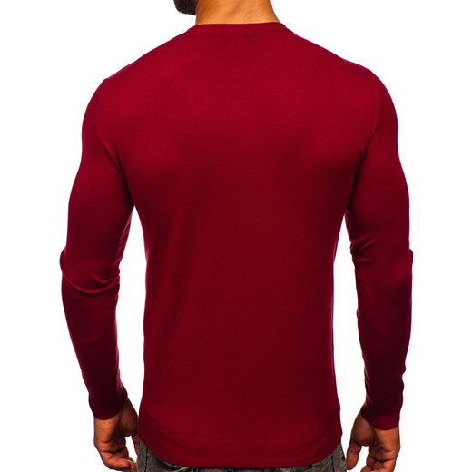 Bordowy sweter męski Denley MMB602 2XL promocyjna cena Denley