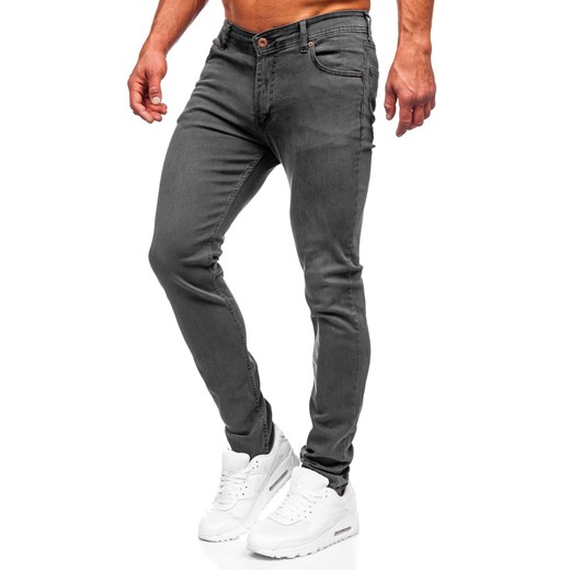 Grafitowe spodnie jeansowe męskie slim fit Denley 6220 38/2XL okazja Denley