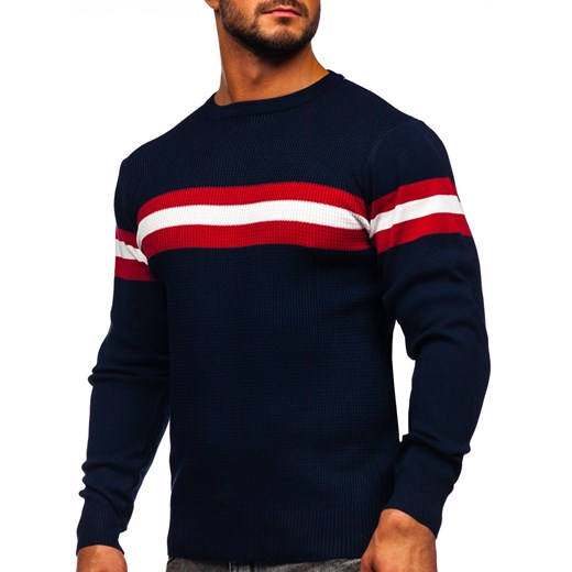 Granatowy sweter męski Denley H2113 2XL okazyjna cena Denley