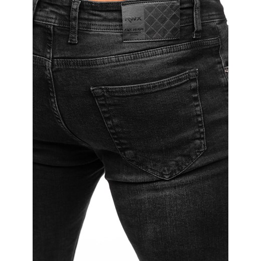 Czarne spodnie jeansowe męskie skinny fit Denley R919-1 S Denley promocja