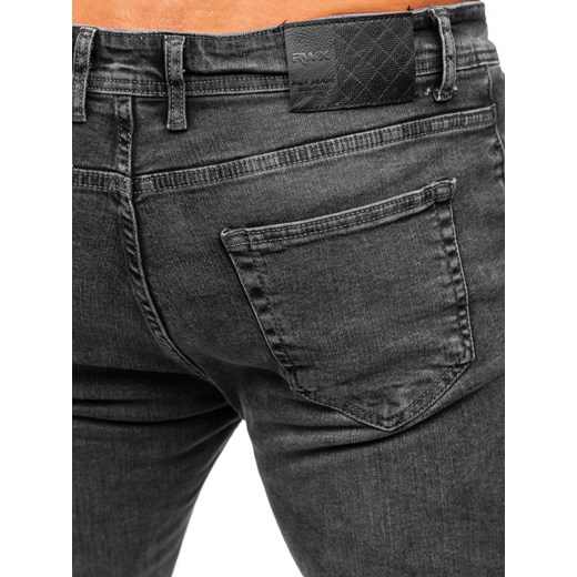 Czarne spodnie jeansowe męskie skinny fit Denley R926-1 L okazja Denley