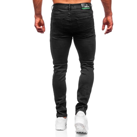 Czarne spodnie jeansowe męskie slim fit Denley 6693S 31/M wyprzedaż Denley