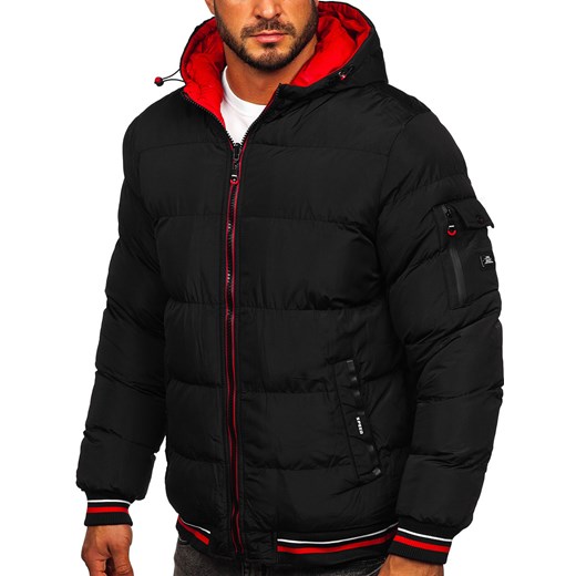 Czarno-czerwona dwustronna pikowana kurtka męska zimowa Denley 7410 XL wyprzedaż Denley