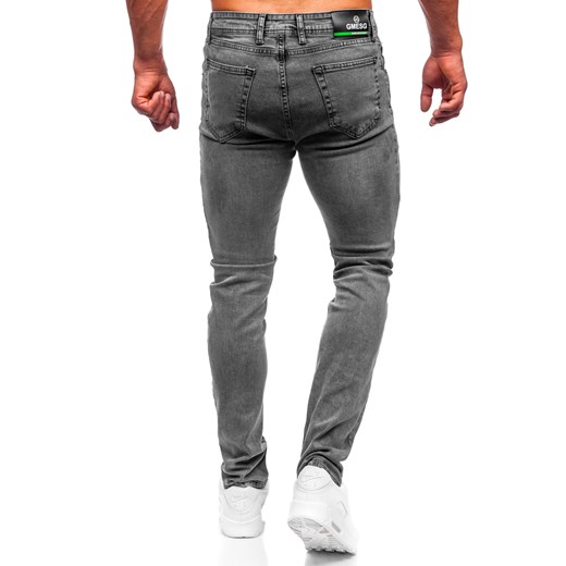 Grafitowe spodnie jeansowe męskie slim fit Denley 6597 36/XL Denley wyprzedaż