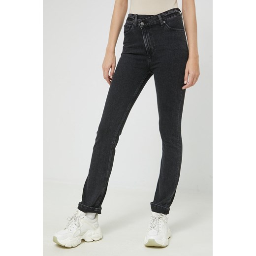 Abercrombie &amp; Fitch jeansy damskie high waist ze sklepu ANSWEAR.com w kategorii Jeansy damskie - zdjęcie 144273868