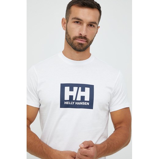 Helly Hansen t-shirt bawełniany kolor biały z nadrukiem 53285-096 ze sklepu ANSWEAR.com w kategorii Bluzki damskie - zdjęcie 144274049