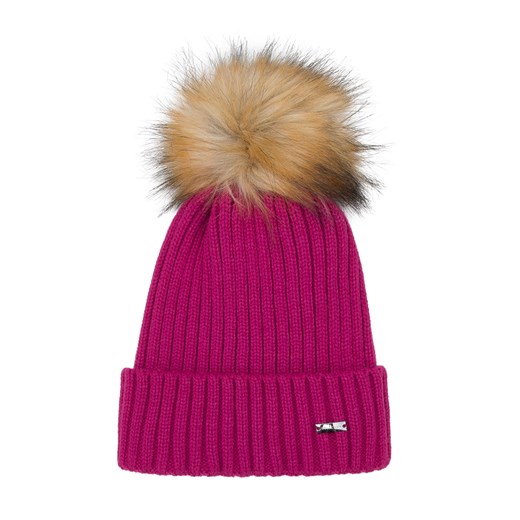 Damska czapka z gęstym splotem i pomponem ze sklepu WITTCHEN w kategorii Czapki zimowe damskie - zdjęcie 144277696