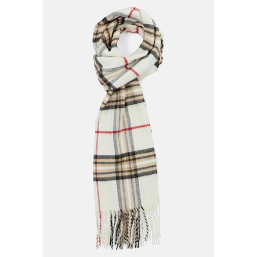 Szal Kremowy w Kratę Tartan Unisex Lancerto Lancerto S.A.