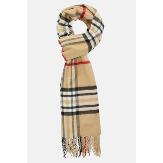 Szal Camel w Szeroką Kratę Tartan Unisex Lancerto Lancerto S.A.