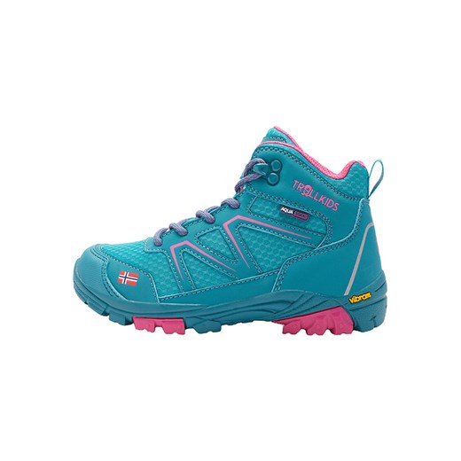 Buty trekkingowe "Skarvan Hiker Mid" w kolorze turkusowym Trollkids 35 wyprzedaż Limango Polska