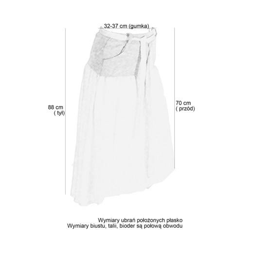 Brązowa spódnica z kieszeniami długa moodify-pl bialy design