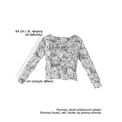 Bawełniana bluzka w kolorze khaki z kwiatowym wzorem moodify-pl bialy bluzka